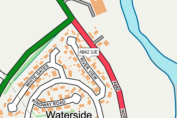 AB42 3JE map - OS OpenMap – Local (Ordnance Survey)