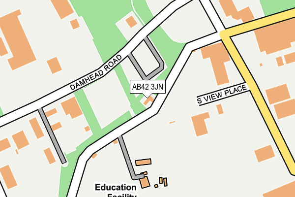 AB42 3JN map - OS OpenMap – Local (Ordnance Survey)