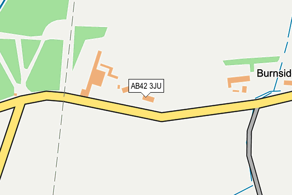 AB42 3JU map - OS OpenMap – Local (Ordnance Survey)