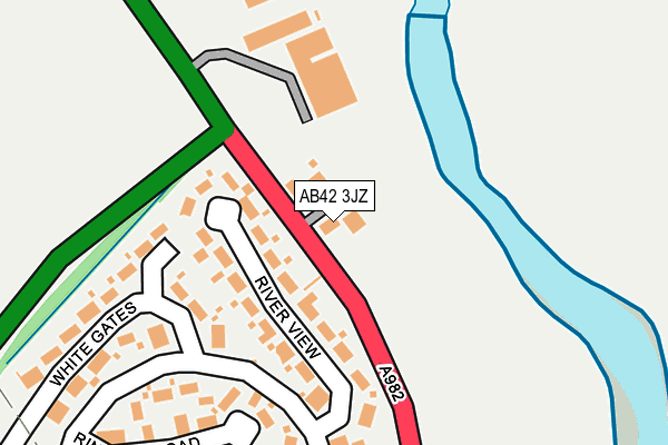 AB42 3JZ map - OS OpenMap – Local (Ordnance Survey)