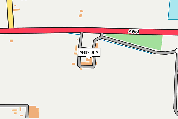 AB42 3LA map - OS OpenMap – Local (Ordnance Survey)