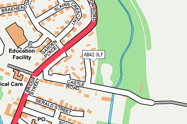 AB42 3LF map - OS OpenMap – Local (Ordnance Survey)