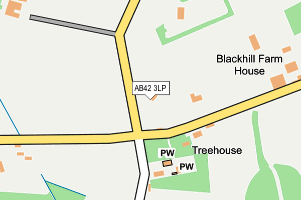 AB42 3LP map - OS OpenMap – Local (Ordnance Survey)