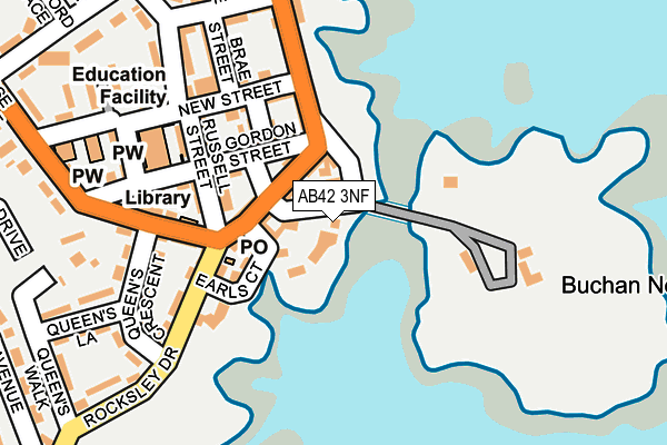AB42 3NF map - OS OpenMap – Local (Ordnance Survey)