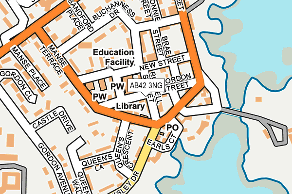 AB42 3NG map - OS OpenMap – Local (Ordnance Survey)