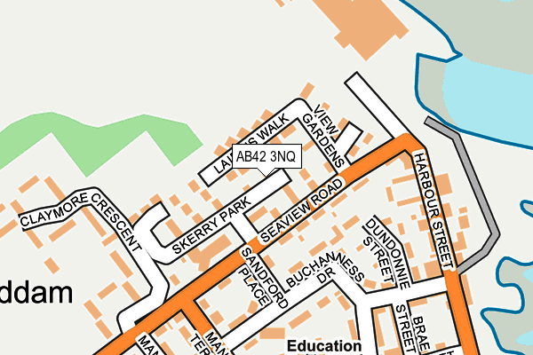 AB42 3NQ map - OS OpenMap – Local (Ordnance Survey)