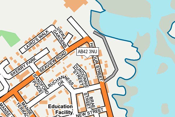 AB42 3NU map - OS OpenMap – Local (Ordnance Survey)