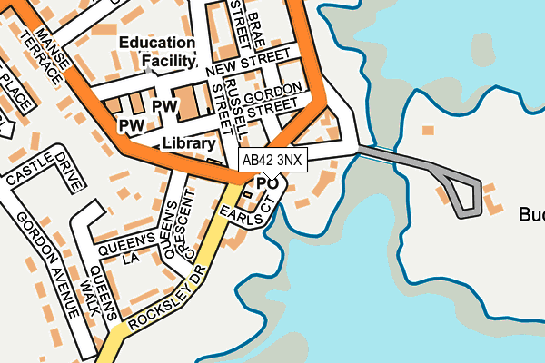 AB42 3NX map - OS OpenMap – Local (Ordnance Survey)