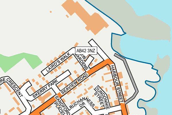 AB42 3NZ map - OS OpenMap – Local (Ordnance Survey)