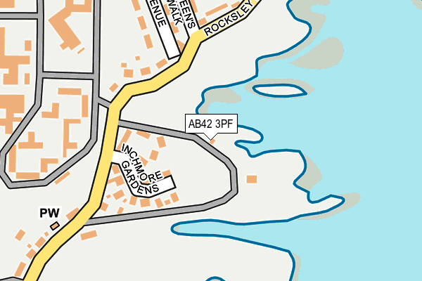 AB42 3PF map - OS OpenMap – Local (Ordnance Survey)