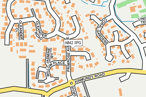 AB42 3PG map - OS OpenMap – Local (Ordnance Survey)