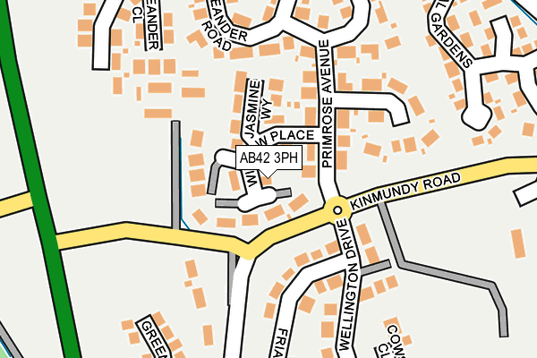 AB42 3PH map - OS OpenMap – Local (Ordnance Survey)