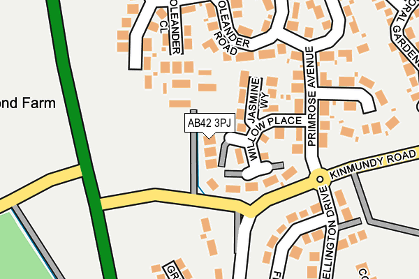 AB42 3PJ map - OS OpenMap – Local (Ordnance Survey)