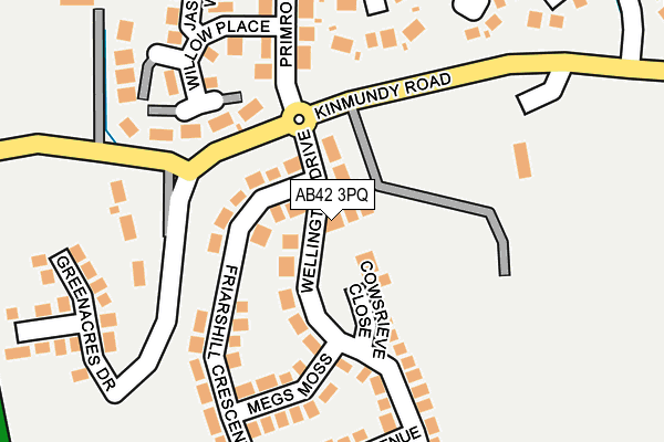 AB42 3PQ map - OS OpenMap – Local (Ordnance Survey)