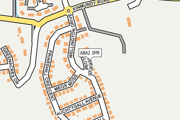 AB42 3PR map - OS OpenMap – Local (Ordnance Survey)