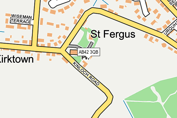 AB42 3QB map - OS OpenMap – Local (Ordnance Survey)