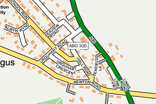 AB42 3QD map - OS OpenMap – Local (Ordnance Survey)