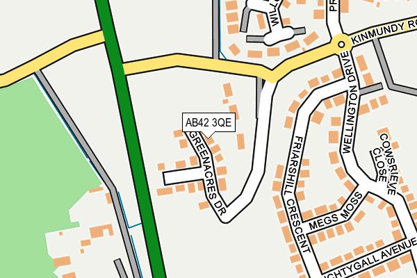 AB42 3QE map - OS OpenMap – Local (Ordnance Survey)
