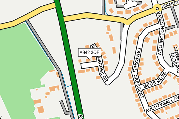 AB42 3QF map - OS OpenMap – Local (Ordnance Survey)