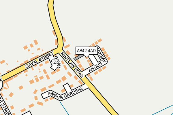AB42 4AD map - OS OpenMap – Local (Ordnance Survey)