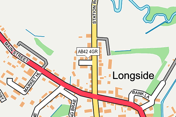 AB42 4GR map - OS OpenMap – Local (Ordnance Survey)