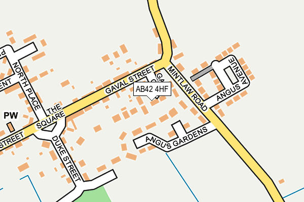 AB42 4HF map - OS OpenMap – Local (Ordnance Survey)