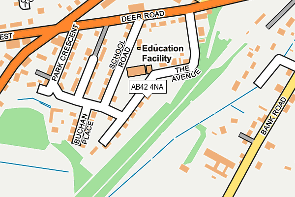AB42 4NA map - OS OpenMap – Local (Ordnance Survey)