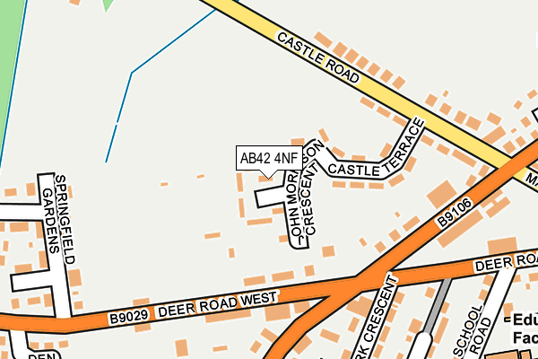 AB42 4NF map - OS OpenMap – Local (Ordnance Survey)