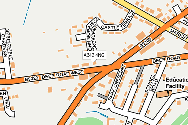 AB42 4NG map - OS OpenMap – Local (Ordnance Survey)