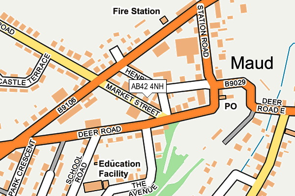 AB42 4NH map - OS OpenMap – Local (Ordnance Survey)