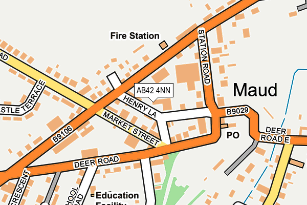 AB42 4NN map - OS OpenMap – Local (Ordnance Survey)