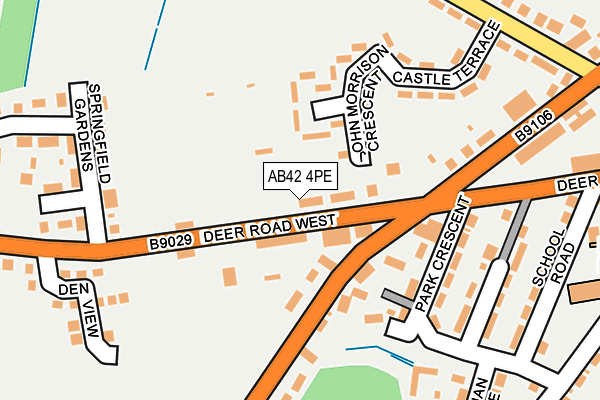 AB42 4PE map - OS OpenMap – Local (Ordnance Survey)