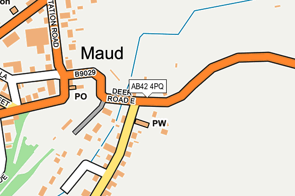 AB42 4PQ map - OS OpenMap – Local (Ordnance Survey)