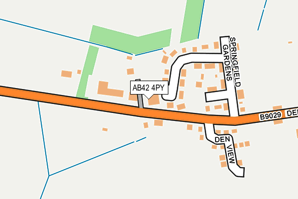 AB42 4PY map - OS OpenMap – Local (Ordnance Survey)