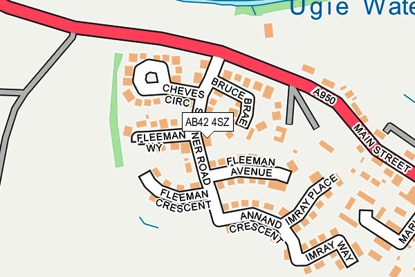 AB42 4SZ map - OS OpenMap – Local (Ordnance Survey)