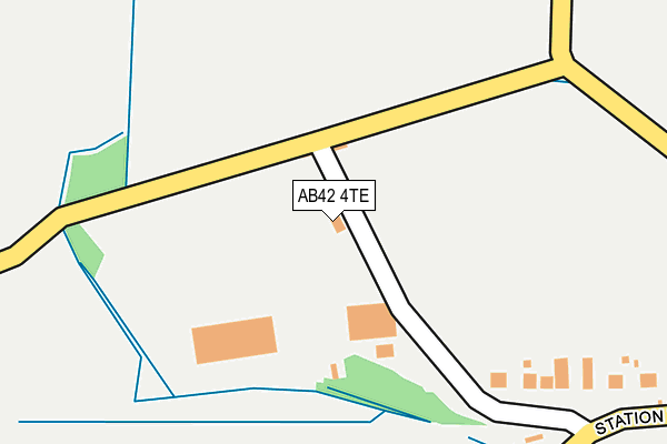 AB42 4TE map - OS OpenMap – Local (Ordnance Survey)