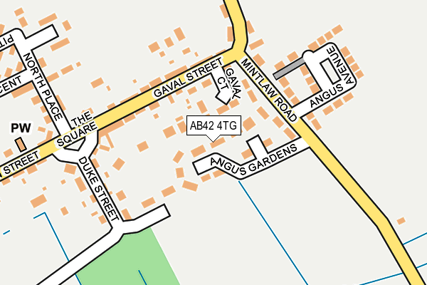 AB42 4TG map - OS OpenMap – Local (Ordnance Survey)