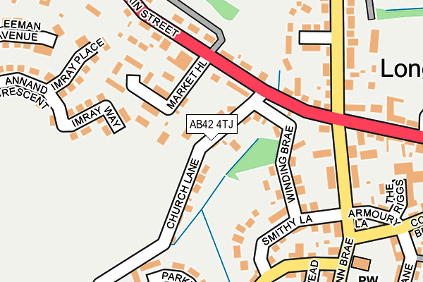 AB42 4TJ map - OS OpenMap – Local (Ordnance Survey)