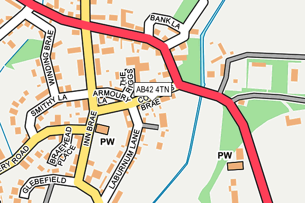 AB42 4TN map - OS OpenMap – Local (Ordnance Survey)