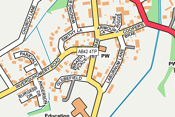 AB42 4TP map - OS OpenMap – Local (Ordnance Survey)