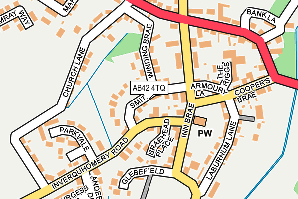 AB42 4TQ map - OS OpenMap – Local (Ordnance Survey)