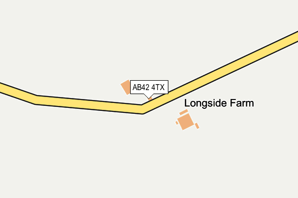 AB42 4TX map - OS OpenMap – Local (Ordnance Survey)