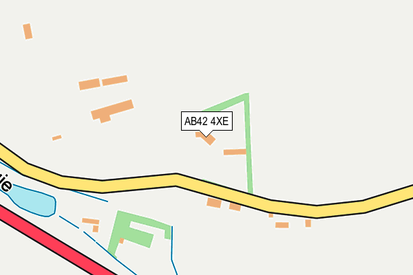 AB42 4XE map - OS OpenMap – Local (Ordnance Survey)