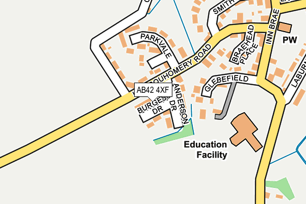 AB42 4XF map - OS OpenMap – Local (Ordnance Survey)