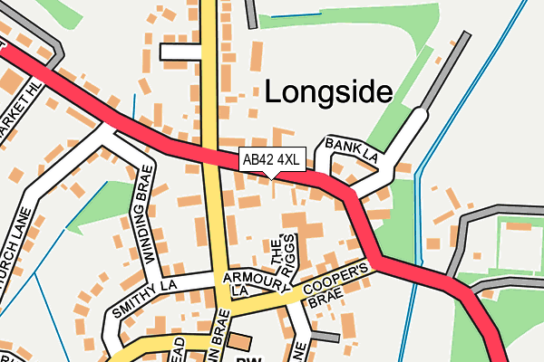 AB42 4XL map - OS OpenMap – Local (Ordnance Survey)