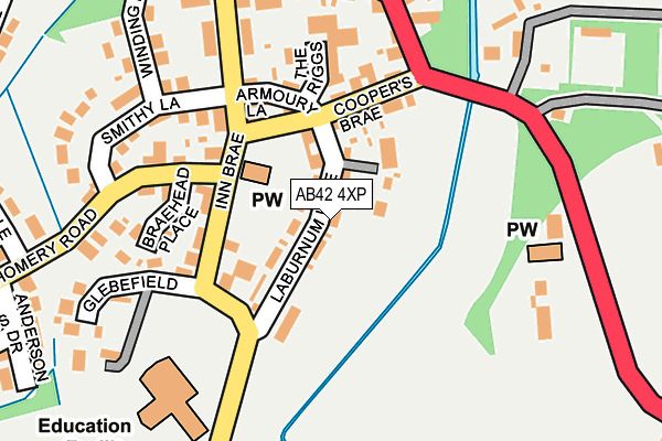 AB42 4XP map - OS OpenMap – Local (Ordnance Survey)