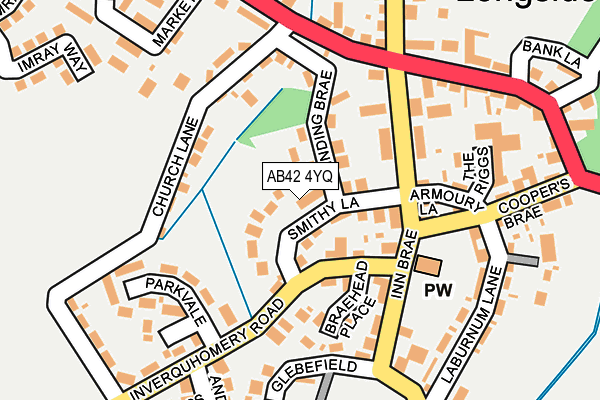 AB42 4YQ map - OS OpenMap – Local (Ordnance Survey)