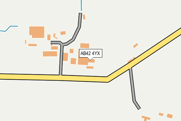 AB42 4YX map - OS OpenMap – Local (Ordnance Survey)