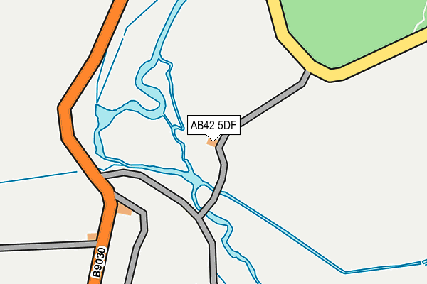 AB42 5DF map - OS OpenMap – Local (Ordnance Survey)