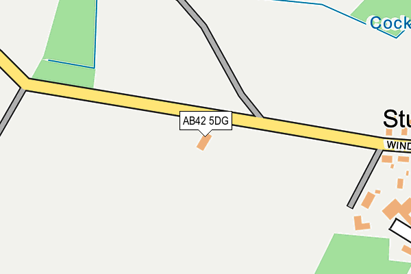 AB42 5DG map - OS OpenMap – Local (Ordnance Survey)